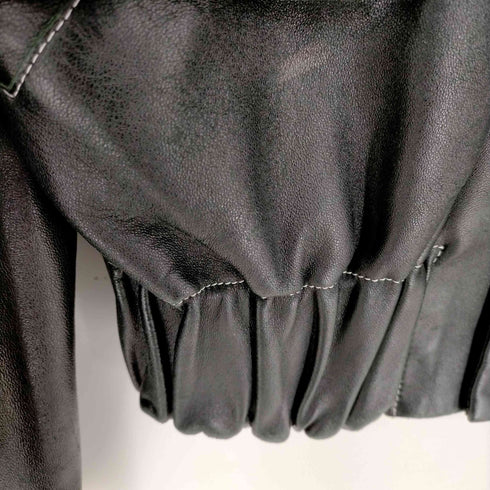 ベジャス VEJAS Handkerchief Necktie Leather Bomber Jacket ハンカチーフネックタイ ボンバージャケット メンズ import:M