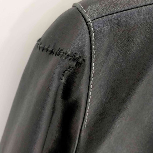 ベジャス VEJAS Handkerchief Necktie Leather Bomber Jacket ハンカチーフネックタイ ボンバージャケット メンズ import:M