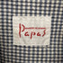 パパス papas リネン混 シアサッカー ギンガムチェック 半袖シャツ メンズ import:M