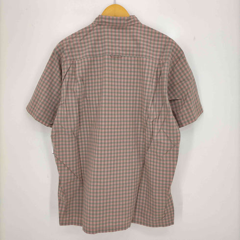 パパス papas コットン チェック 半袖シャツ メンズ import:M