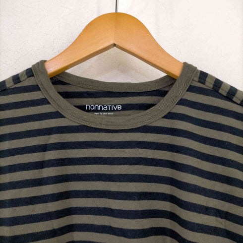 ノンネイティブ nonnative DWELLER TEE DS COTTON BORDER JERSEY OVER DYED メンズ JPN:1