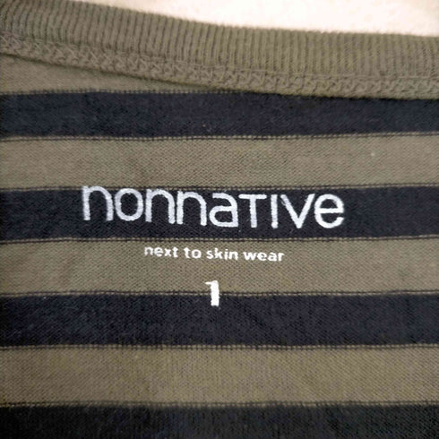 ノンネイティブ nonnative DWELLER TEE DS COTTON BORDER JERSEY OVER DYED メンズ JPN:1