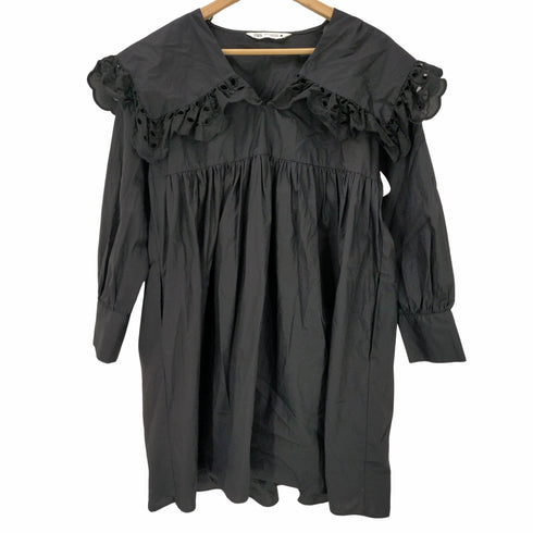 ザラ ZARA フリルカラーシャツワンピース レディース import:XS
