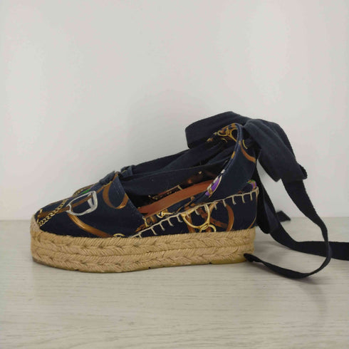 ラルフローレン RALPH LAUREN レースアップヒールサンダル エスパドリーユ ヒール レディース