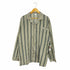 サテン ストライプ パジャマシャツ メンズ 52
