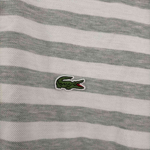 ラコステ LACOSTE SLIM FIT ノーティカルボーダーポロ レディース US:4