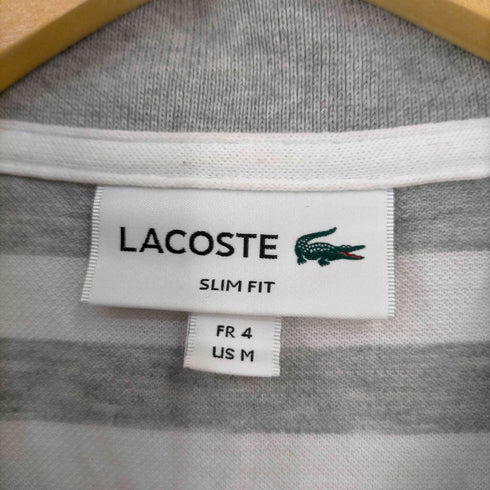 ラコステ LACOSTE SLIM FIT ノーティカルボーダーポロ レディース US:4