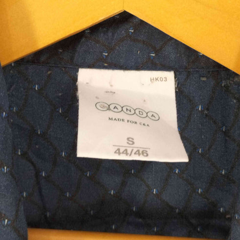 キャンダ CANDA サテン 総柄 パジャマシャツ メンズ import:S