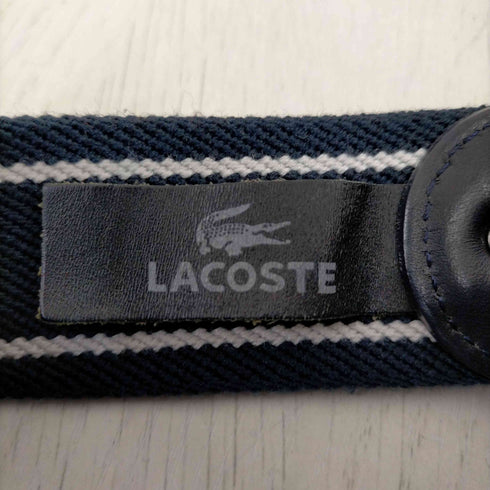 ラコステ LACOSTE ボーダー ダブルリングベルト メンズ