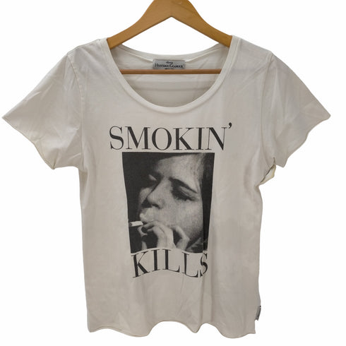 ヒステリックグラマー HYSTERIC GLAMOUR OLD SMOKIN KILLS クルーネックTシャツ レディース FREE