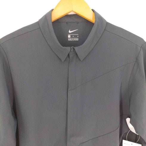 ナイキ NIKE ストレッチポリエステルフルジップシャツ メンズ import:M