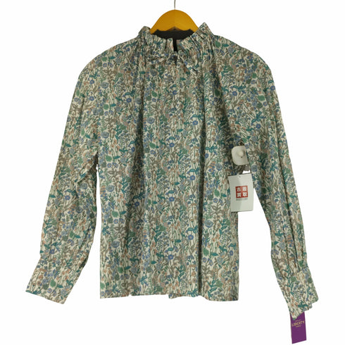 ジェイスローアン J.Sloane Flowers スタンドカラー 長袖ブラウス レディース JPN:M