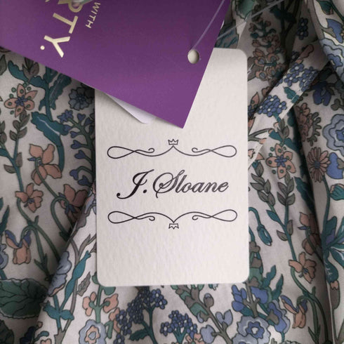 ジェイスローアン J.Sloane Flowers スタンドカラー 長袖ブラウス レディース JPN:M