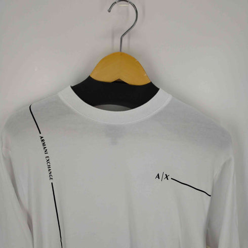 アルマーニエクスチェンジ ARMANI EXCHANGE ラインデザイン クルーネックプリントTEE メンズ import:S