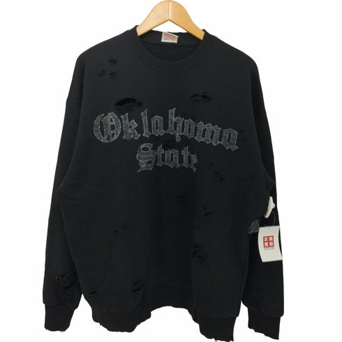 フリークスストア FREAKS STORE 23AW OKLAHOMA ヘビーウェイト ダメージ加工 クルーネックスウェット メンズ JPN:M