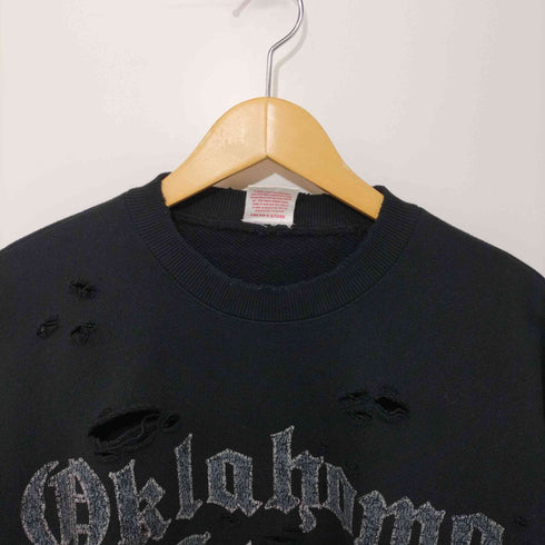 フリークスストア FREAKS STORE 23AW OKLAHOMA ヘビーウェイト ダメージ加工 クルーネックスウェット メンズ JPN:M