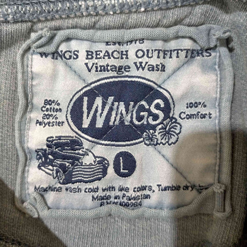 ウィングス WINGS 製品染め WRIGHTSVILLE BEACH 前V クルーネックスウェット メンズ import:L