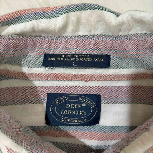 DEEP COUNTRY ストライプ BDシャツ メンズ import:L