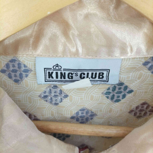 KINGS CLUB サテン 総柄 パジャマシャツ メンズ 52/44
