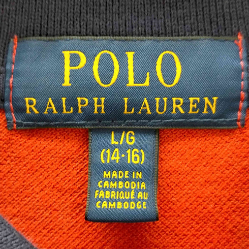 ポロラルフローレン POLO RALPH LAUREN カンボジア製 アメリカ国旗 ポロシャツ メンズ JPN:L