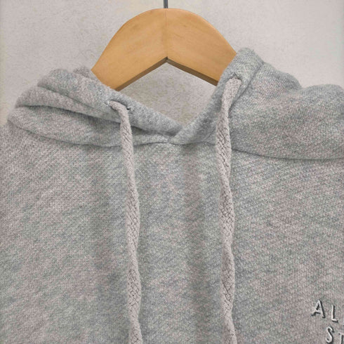 アリシアスタン ALEXIA STAM ロゴ刺繍ショートプルオーバーパーカー レディース