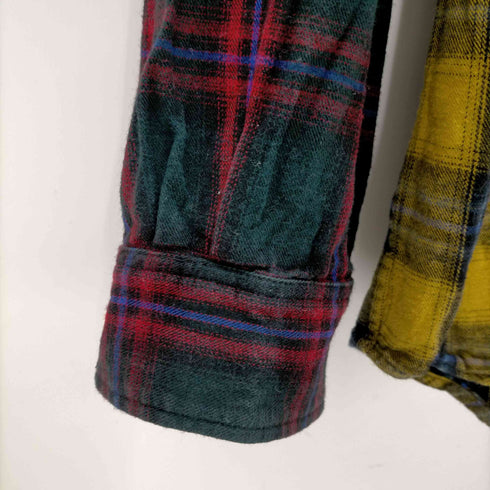 エクストララージ X-LARGE L/S チェック柄パッチワークシャツ メンズ JPN:M