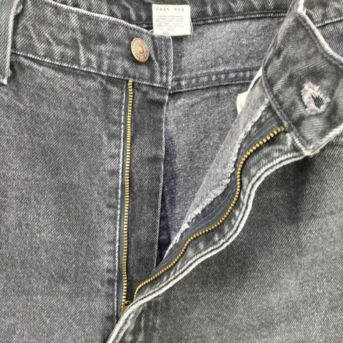リーバイス Levis USA製 ボタン裏553刻印 550 後染め ブラックテーパードデニム メンズ 38inch