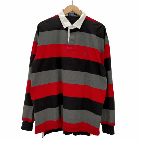 ポロバイラルフローレン Polo by RALPH LAUREN L/S スモールポニー刺繍ボーダーラガーシャツ メンズ JPN:XL