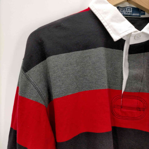 ポロバイラルフローレン Polo by RALPH LAUREN L/S スモールポニー刺繍ボーダーラガーシャツ メンズ JPN:XL