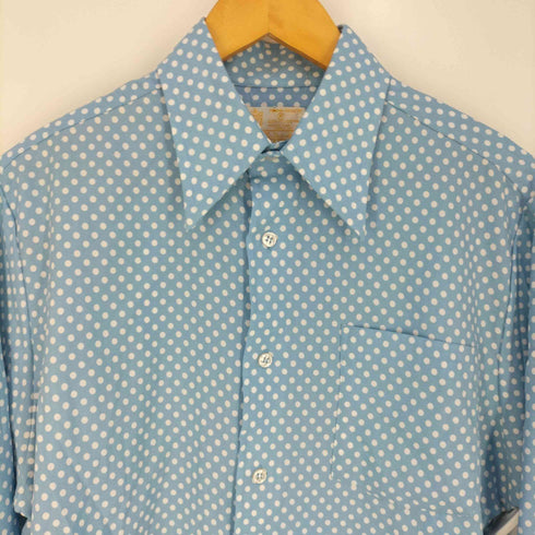 シアーズ Sears KINGS ROAD 水玉 ドット ポリエステルシャツ メンズ import:M