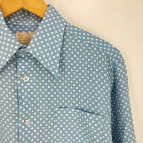 シアーズ Sears KINGS ROAD 水玉 ドット ポリエステルシャツ メンズ import:M