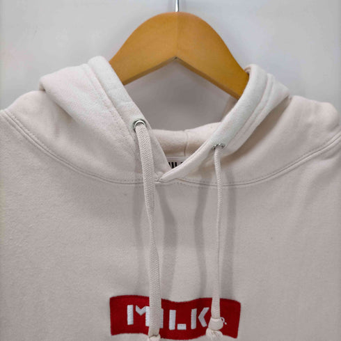 ミルクフェド MILKFED. ロゴ刺繍プルオーバーパーカー レディース JPN:XL