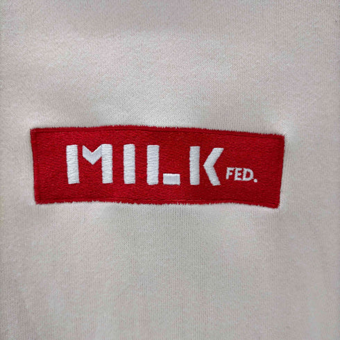 ミルクフェド MILKFED. ロゴ刺繍プルオーバーパーカー レディース JPN:XL