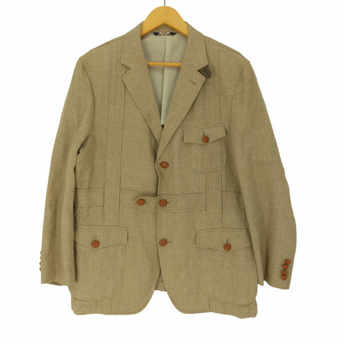 ザスコッチハウス The Scotch House コットン リネン 胡桃ボタン ボタンギミック 3B テーラードジャケット メンズ JPN:L