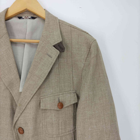 ザスコッチハウス The Scotch House コットン リネン 胡桃ボタン ボタンギミック 3B テーラードジャケット メンズ JPN:L
