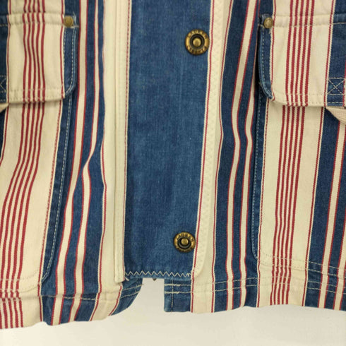 ローレンジーンズカンパニー LAUREN JEANS COMPANY トリコカラー ストライプ デニム カバーオール レディース JPN:L