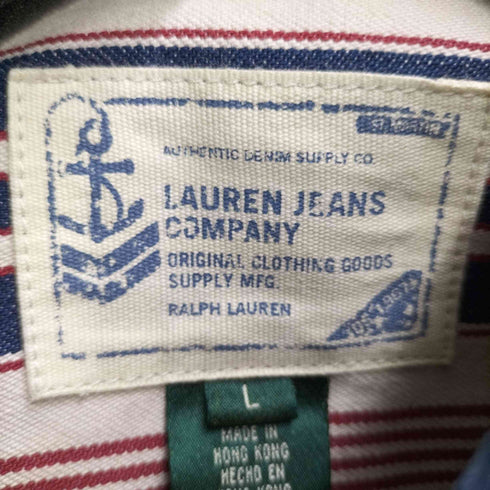ローレンジーンズカンパニー LAUREN JEANS COMPANY トリコカラー ストライプ デニム カバーオール レディース JPN:L
