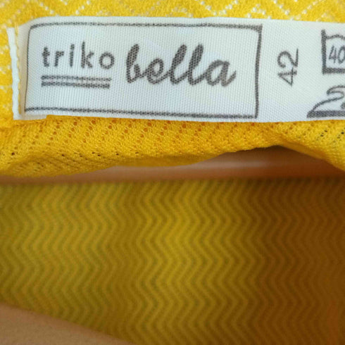 triko bella デカ襟 ヘリンボーン シアーシャツ メンズ 42