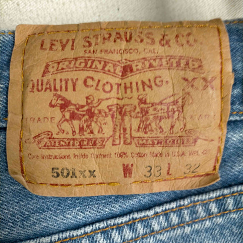 リーバイス LEVI STRAUSS&CO 95s 501xx 653刻印 ボタンフライデニムパンツ メンズ W33 L32
