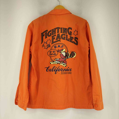 アヴィレックス AVIREX IGHTING EAGLES ロゴ プリント ミリタリー シャツジャケット メンズ JPN:XL