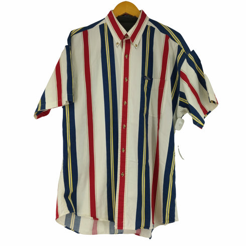 チャップスラルフローレン CHAPS RALPH LAUREN ストライプ BD S/S シャツ メンズ import:L