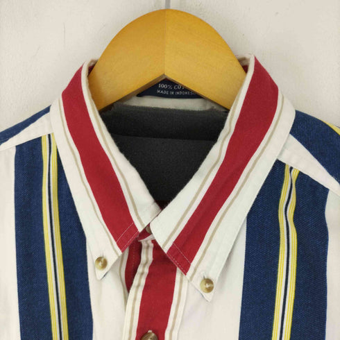 チャップスラルフローレン CHAPS RALPH LAUREN ストライプ BD S/S シャツ メンズ import:L