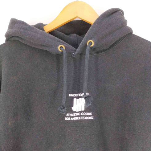 アンディフィーテッド UNDEFEATED UNDEFEATED(アンディフィーテッド) REVERSE WEAVE リバースウィーブ ロゴプリント プルオーバーパーカー メンズ import:L