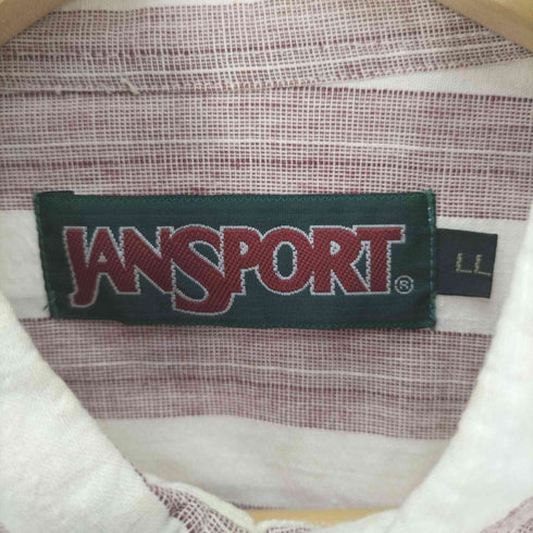 ジャンスポーツ JanSport ストライプ ボタンダウン S/S シャツ メンズ LL