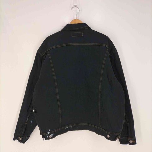 リー Lee 00s オーバーサイズ ブラックデニムジャケット トラッカージャケット メンズ import:XL