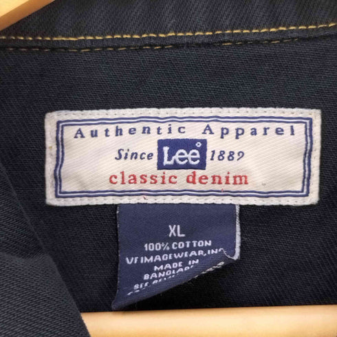 リー Lee 00s オーバーサイズ ブラックデニムジャケット トラッカージャケット メンズ import:XL