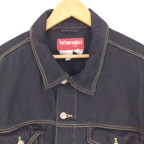 ラングラー Wrangler HERO ブラックデニムジャケット トラッカージャケット メンズ 2XL