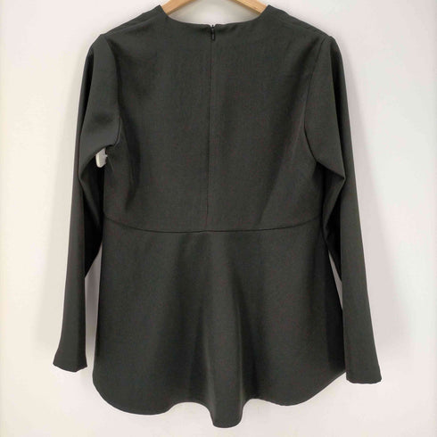 ユアーズ urs キーネックペプラムトップス レディース M