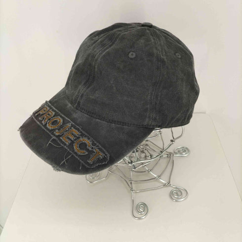 ワイプロジェクト Y/PROJECT Baseball Cap Vintage Black ロゴ刺繍 6パネル ベースボール キャップ メンズ