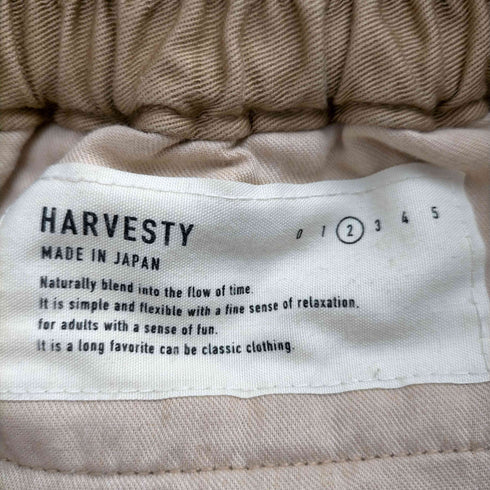 ハーベスティ HARVESTY コットンチノクロス サーカスショートパンツ メンズ JPN:2